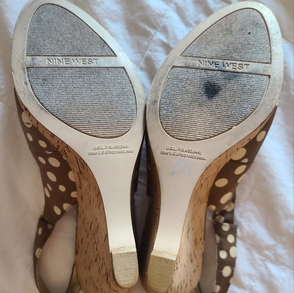 🤎Nine West Polka dot tan heels - Picture 7 of 7